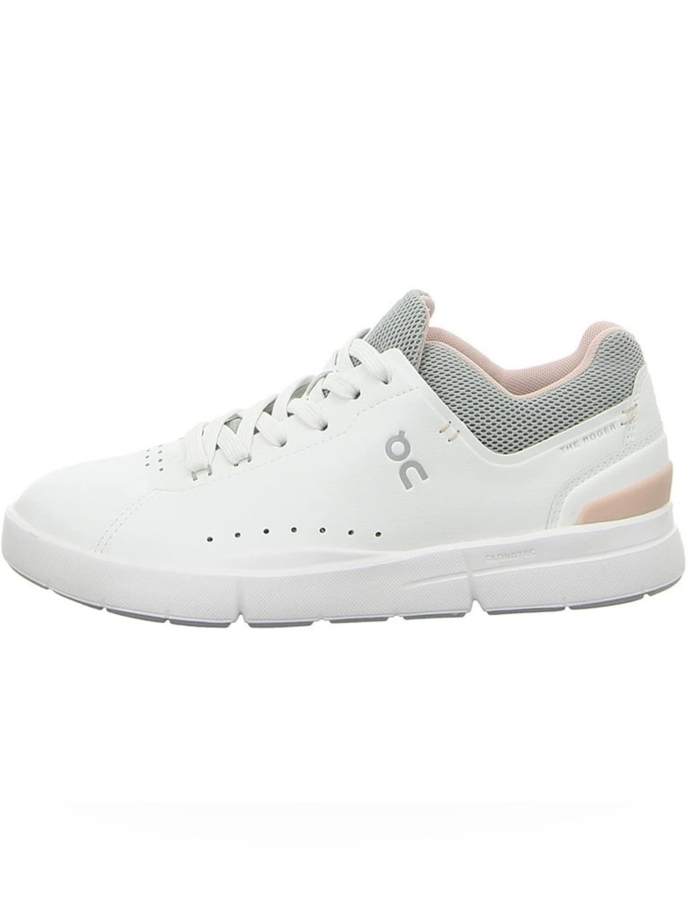 On The Roger Advantage White Blue Grey Blush Pink Sneakers Women’s Size 7.5